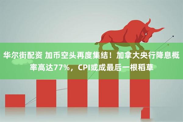 华尔街配资 加币空头再度集结！加拿大央行降息概率高达77%，CPI或成最后一根稻草